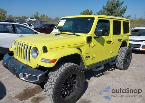 2023 Jeep Wrangler 4Xe Sahara 4X4 из США, поврежденный, VIN 1C4JJXP6XPW502607